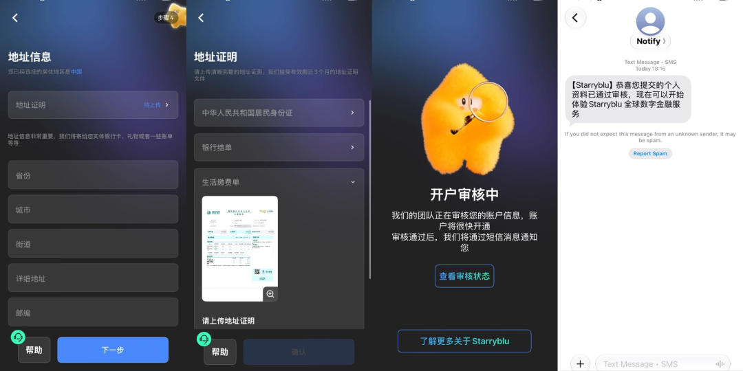 Starryblu 地址证明与审核示例